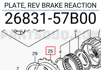 Suzuki 2683157B00 PLATE, REV BRAKE REACTION