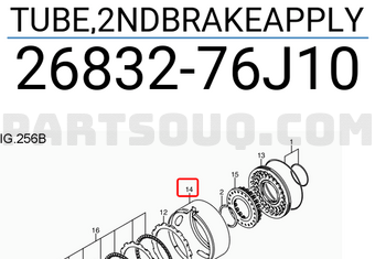 Suzuki 2683276J10 TUBE,2NDBRAKEAPPLY
