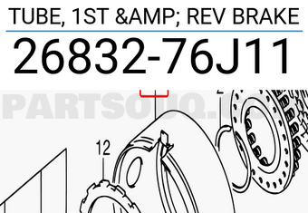 Suzuki 2683276J11 TUBE, 1ST & REV BRAKE
