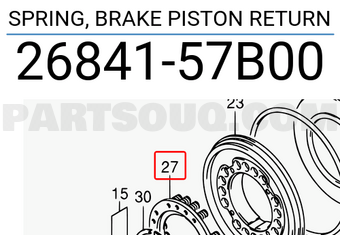 Suzuki 2684157B00 SPRING, BRAKE PISTON RETURN