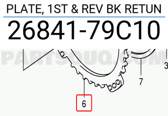 Suzuki 2684179C10 PLATE, 1ST & REV BK RETUN