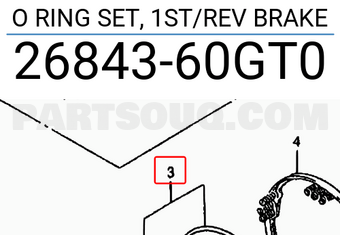 Suzuki 2684360GT0 O RING SET, 1ST/REV BRAKE