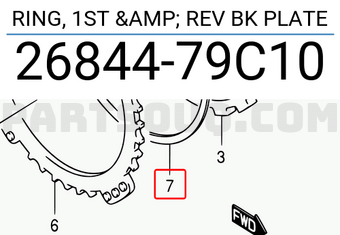 Suzuki 2684479C10 RING, 1ST & REV BK PLATE