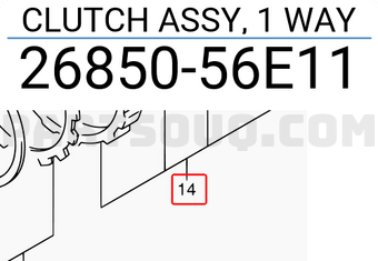 Suzuki 2685056E11 CLUTCH ASSY, 1 WAY