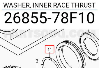 Suzuki 2685578F10 WASHER, INNER RACE THRUST