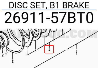 Suzuki 2691157BT0 DISC SET, B1 BRAKE