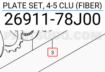 Suzuki 2691178J00 PLATE SET, 4-5 CLU (FIBER)