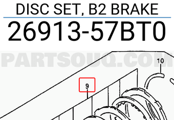 Suzuki 2691357BT0 DISC SET, B2 BRAKE