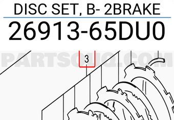 Suzuki 2691365DU0 DISC SET, B- 2BRAKE