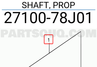 Suzuki 2710078J01 SHAFT, PROP