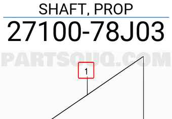 Suzuki 2710078J03 SHAFT, PROP