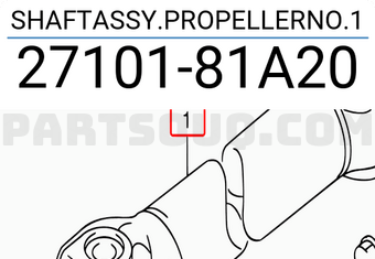 Suzuki 2710181A20 SHAFTASSY.PROPELLERNO.1