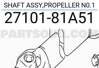Suzuki 2710181A51 SHAFT ASSY,PROPELLER N0.1