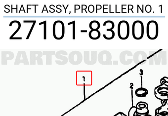 Suzuki 2710183000 SHAFT ASSY, PROPELLER NO. 1