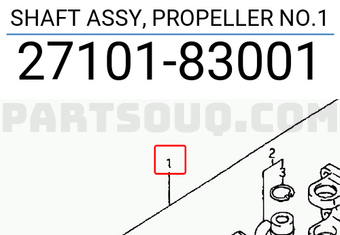 Suzuki 2710183001 SHAFT ASSY, PROPELLER NO.1