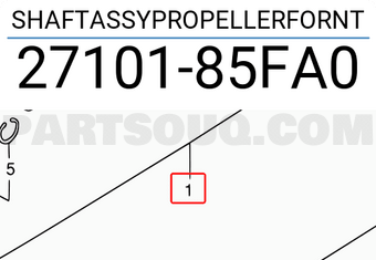 Suzuki 2710185FA0 SHAFTASSYPROPELLERFORNT