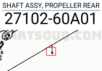 Suzuki 2710260A01 SHAFT ASSY, PROPELLER REAR