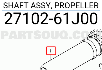 Suzuki 2710261J00 SHAFT ASSY, PROPELLER