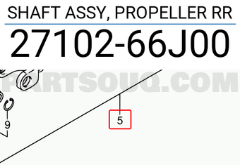 Suzuki 2710266J00 SHAFT ASSY, PROPELLER RR