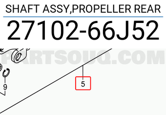 Suzuki 2710266J52 SHAFT ASSY,PROPELLER REAR