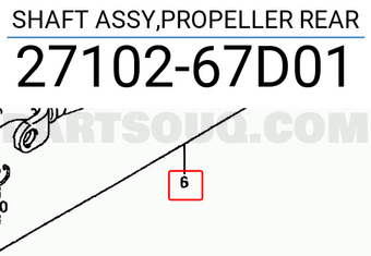 Suzuki 2710267D01 SHAFT ASSY,PROPELLER REAR
