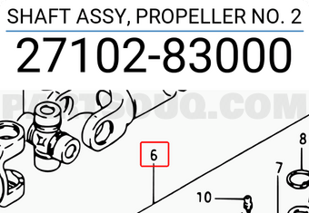 Suzuki 2710283000 SHAFT ASSY, PROPELLER NO. 2