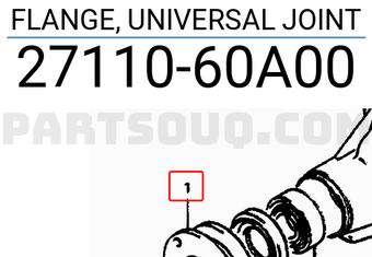 Suzuki 2711060A00 FLANGE, UNIVERSAL JOINT