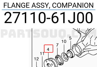 Suzuki 2711061J00 FLANGE ASSY, COMPANION