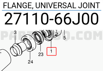 Suzuki 2711066J00 FLANGE, UNIVERSAL JOINT