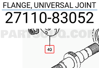 Suzuki 2711083052 FLANGE, UNIVERSAL JOINT