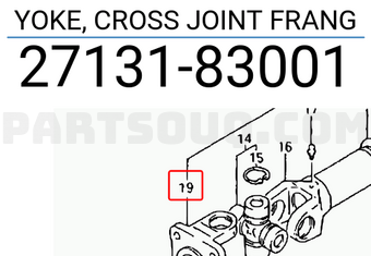 Suzuki 2713183001 YOKE, CROSS JOINT FRANG