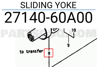 Suzuki 2714060A00 SLIDING YOKE