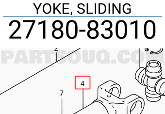Suzuki 2718083010 YOKE, SLIDING