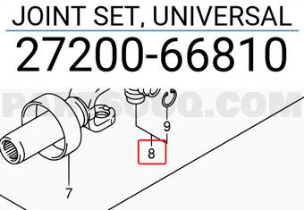 Suzuki 2720066810 JOINT SET, UNIVERSAL
