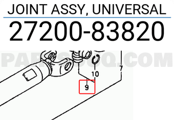 Suzuki 2720083820 JOINT ASSY, UNIVERSAL