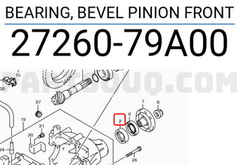 Suzuki 2726079A00 BEARING, BEVEL PINION FRONT