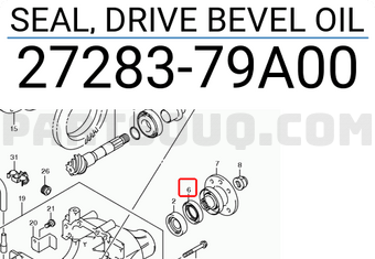 Suzuki 2728379A00 SEAL, DRIVE BEVEL OIL