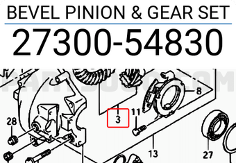 Suzuki 2730054830 BEVEL PINION & GEAR SET