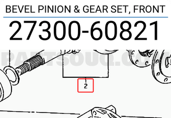 Suzuki 2730060821 BEVEL PINION & GEAR SET, FRONT