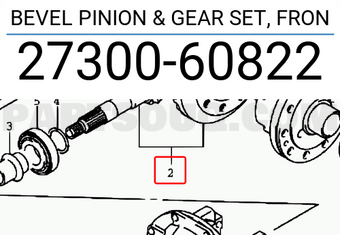 Suzuki 2730060822 BEVEL PINION & GEAR SET, FRON