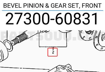 Suzuki 2730060831 BEVEL PINION & GEAR SET, FRONT