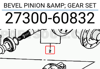 Suzuki 2730060832 BEVEL PINION & GEAR SET