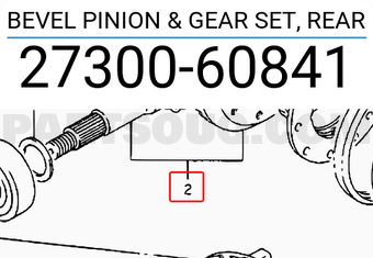 Suzuki 2730060841 BEVEL PINION & GEAR SET, REAR