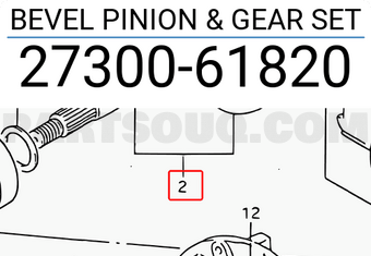 Suzuki 2730061820 BEVEL PINION & GEAR SET