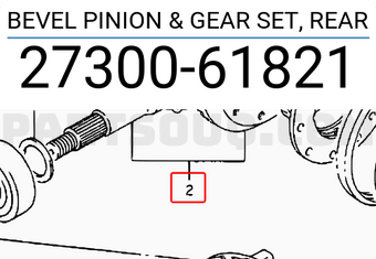 Suzuki 2730061821 BEVEL PINION & GEAR SET, REAR