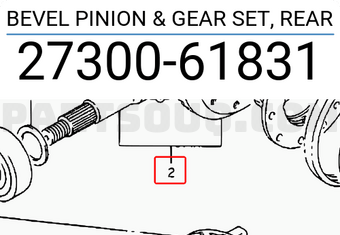Suzuki 2730061831 BEVEL PINION & GEAR SET, REAR