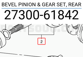 Suzuki 2730061842 BEVEL PINION & GEAR SET, REAR