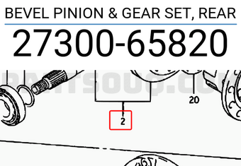 Suzuki 2730065820 BEVEL PINION & GEAR SET, REAR