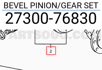 Suzuki 2730076830 BEVEL PINION/GEAR SET