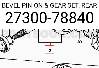 Suzuki 2730078840 BEVEL PINION & GEAR SET, REAR